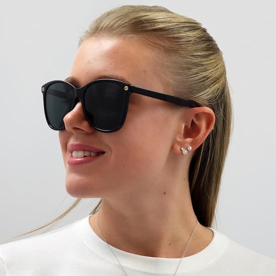 Gucci Round Womens Black Grey Sunglasses - Image 6