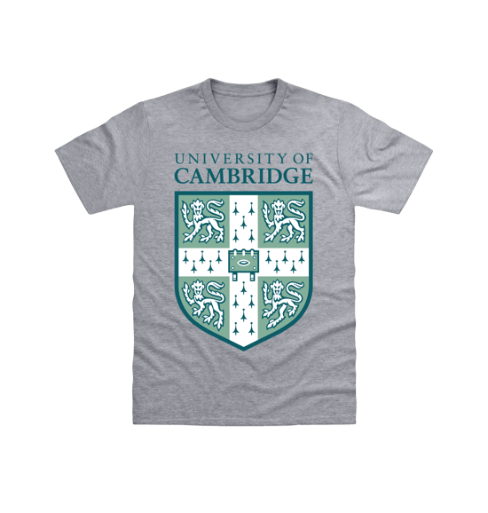 University Of Cambridge Shield Heather Grey T-Shirt - Image 1