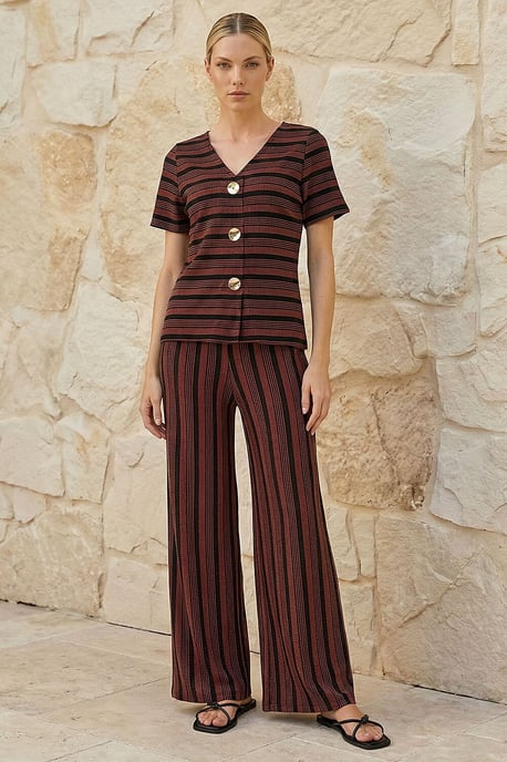 Texture Stripe Stretch Trouser - Image 5