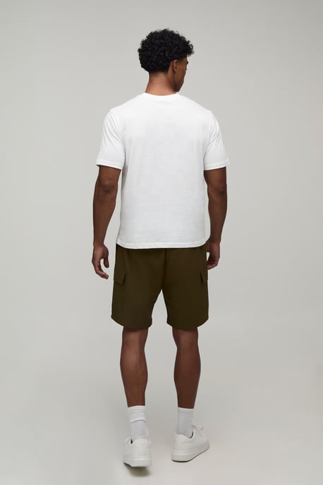 Relaxed Fit Elasticated Technical Stretch Cargo Shorts - Image 2