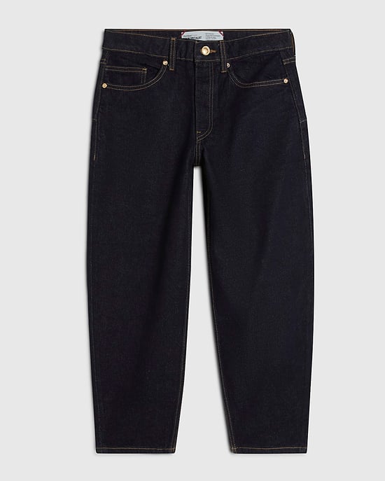 River Island Womens Barrel Leg Jeans Petite Blue Mid Rise - Image 6