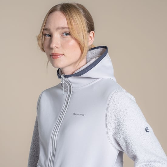 Craghoppers Womens/Ladies Telesto Fleece Hooded Jacket (Lunar Grey) - Image 6