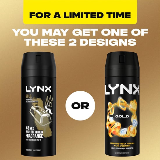 Lynx Body Spray Gold 48-H High Definition Fragrance Deo For Men, 150ml - Image 3