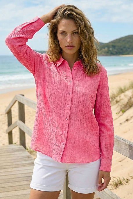 Textured Collared Shirt - Image 2