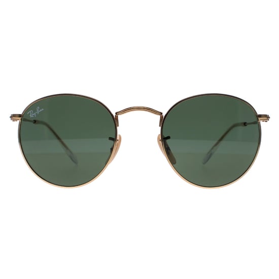 Ray-Ban Runda Unisex Guld Gröna Solglasögon RB3447 Rund Metall - Image 1