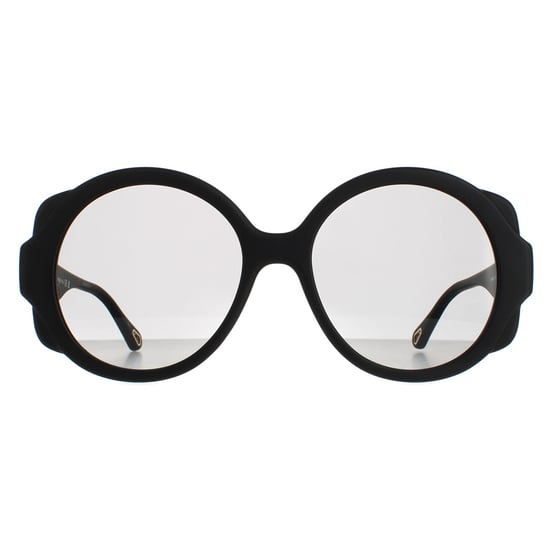 Chloe Round Womens Matte Black Grey CH0120S - Image 1