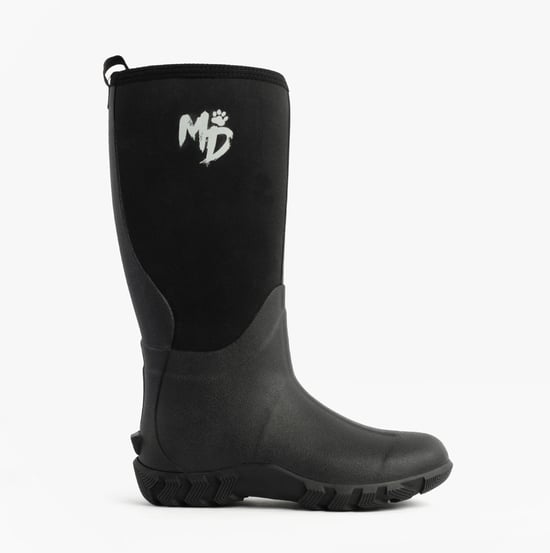 Mud Dogs RUTLAND TALL Neoprene Wellington Boots Black - Image 1
