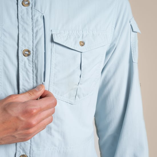 Craghoppers Mens Adventure III Nosilife Long-Sleeved Shirt (Niagara Blue) - Image 4