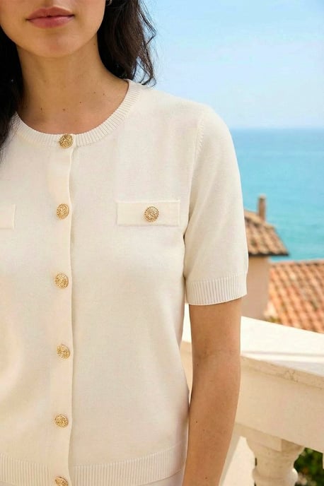 Buttoned Knit Top - Image 4