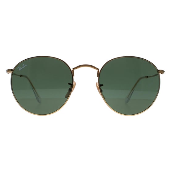 Ray-Ban Solglasögon Runda Metall 3447 001 Guld Grön 53mm - Image 1