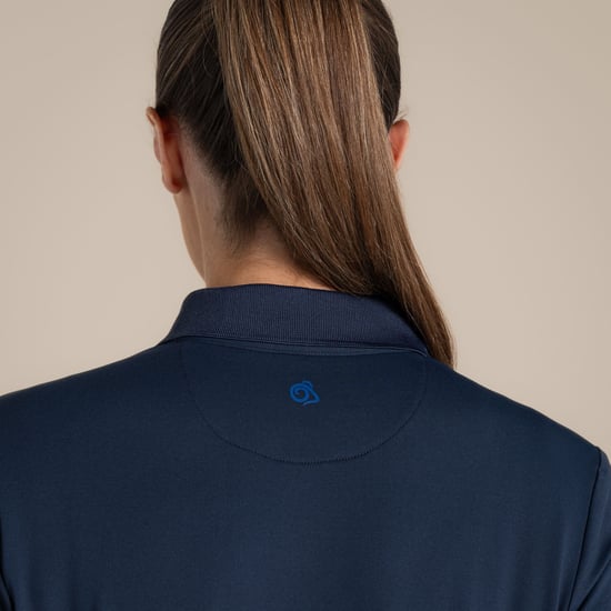 Craghoppers Womens/Ladies Thornbury Nosilife Long-Sleeved Golf Polo Shirt (Blue Navy) - Image 4