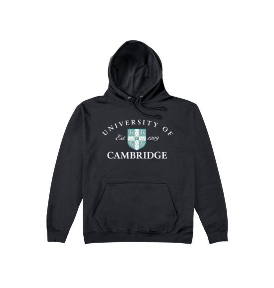 University Of Cambridge Est 1209 Black Hoodie - Image 1