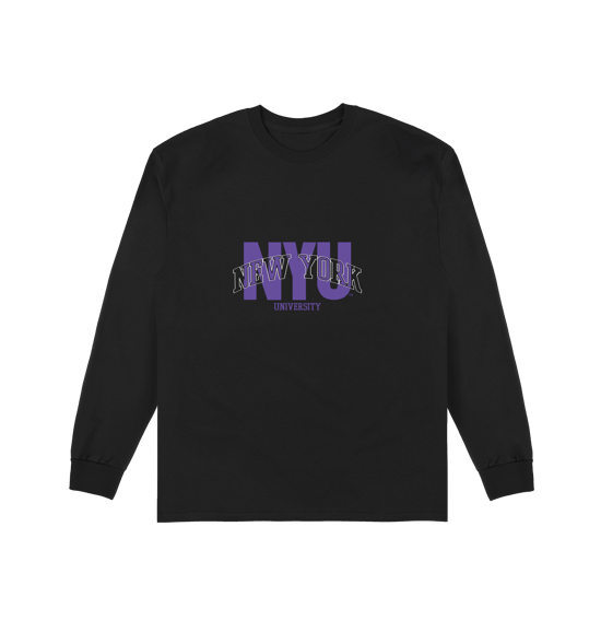 New York University Script Sweatshirt Black - Image 1
