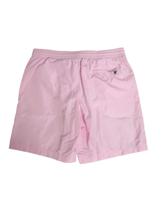 Dolce & Gabbana Rosa Nylon Logotyp Sidrand Badkläder Herr Simbyxor - Image 5