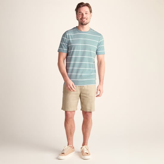 Morar Mens 100% Cotton Supersoft T-Shirt - Summer Sky Stripe - Image 3
