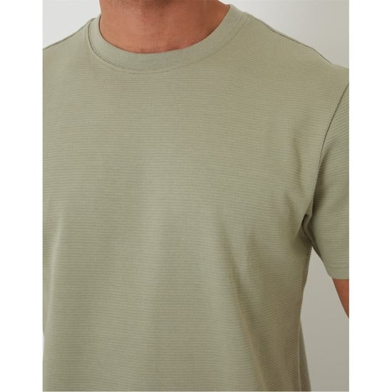 Men's Threadbare Regular Fit Crew Neck Short Sleeve T-Shirt in Sage - Image 4