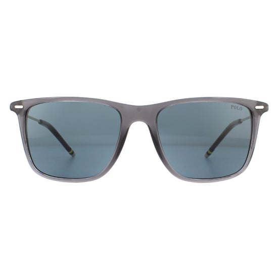 Polo Ralph Lauren Rechthoek Heren Transparant Shiny Grey Zonnebril - Image 1