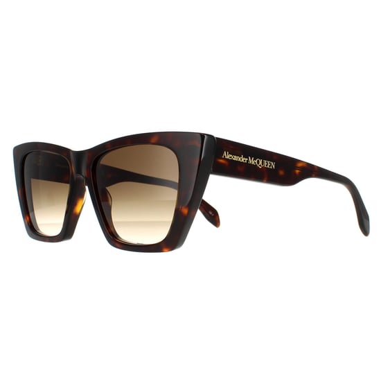 Alexander McQueen Cat Eye Womens Dark Havana Brown Gradient AM0299S - Image 2