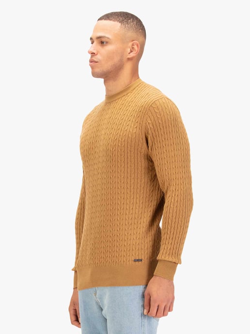 Luke 1977 Men's The Hamptons Textured Knitted Jumper in Yellow - Image 3