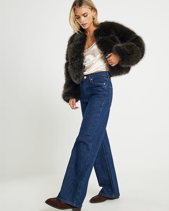River Island Womens Straight Leg Jeans Petite Blue Relaxed - Image 3