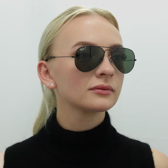 Ray-Ban Solglasögon Aviator 3025 Svart Grön Polariserad 002/58 - Image 6