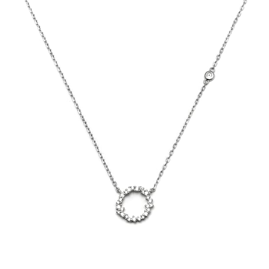 Luxenter Sterling zilveren 925 ketting met gerhodineerde briljant zirkonia - Thilak - Image 1