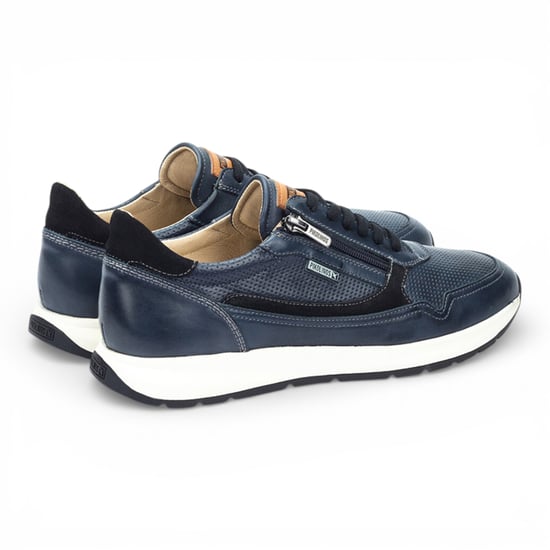 Pikolinos Heren Blauwe Leren Gemakkelijk te Dragen Sneakers - Getafe - Image 5