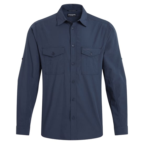 Craghoppers Heren Kiwi II shirt met lange mouwen (Omberblauw) - Image 2