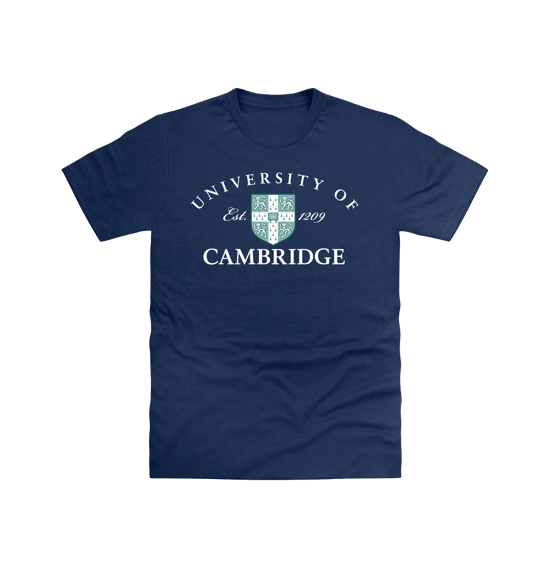 University Of Cambridge Est 1209 Navy T-Shirt - Image 1