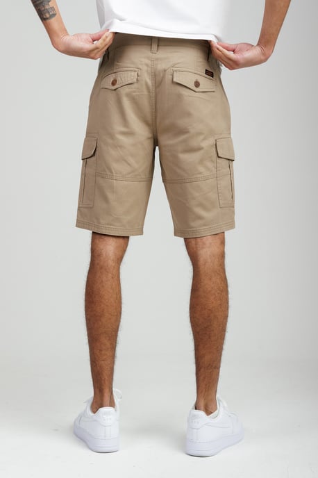 Stone Cotton Cargo Shorts - Image 2