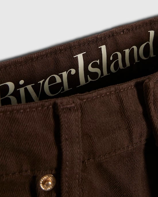 River Island Womens Bootcut Jeans Brown Mid Rise - Image 5