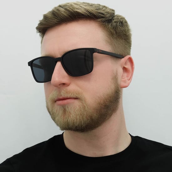 Hugo by Hugo Boss Square Mens Matte Black Grey Sunglasses - Image 6