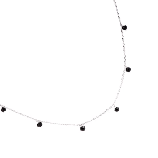 Luxenter khosar halsband i 925 sterling silver och onyx med rodiumpläterad yta - Image 4