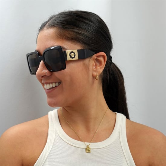 Versace Square Womens Havana Dark Brown Sunglasses - Image 6