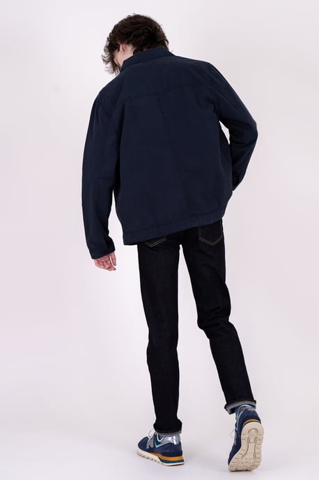Dark Navy Organic Cotton Blend Slim Fit Mid-Rise Denim Jeans - Image 5