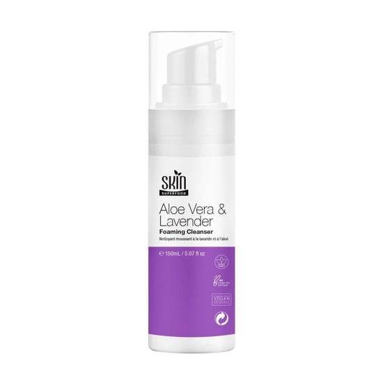 Skin Superfood Advanced Aloe Vera & Lavender Anti-Ageing Foaming Cleanser 150ml for Fine Lines, Wrinkles, Sensitivity - Image 4