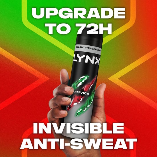 Lynx XXL Africa 72H Sweat Protection Anti-Perspirant Deodorant 6x250ml - Image 3