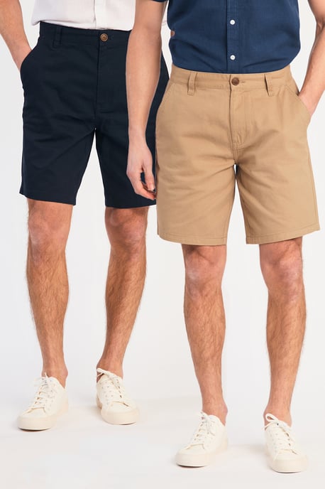 Stone Cotton Chino Shorts - Image 1