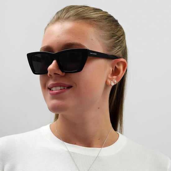Saint Laurent Cat Eye Dames Zwart Grijze Zonnebril - Image 6