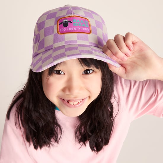 Bardoka Kids Shaun the Sheep Baseball Cap - Lilac Haze/White Checkerboard - Image 3