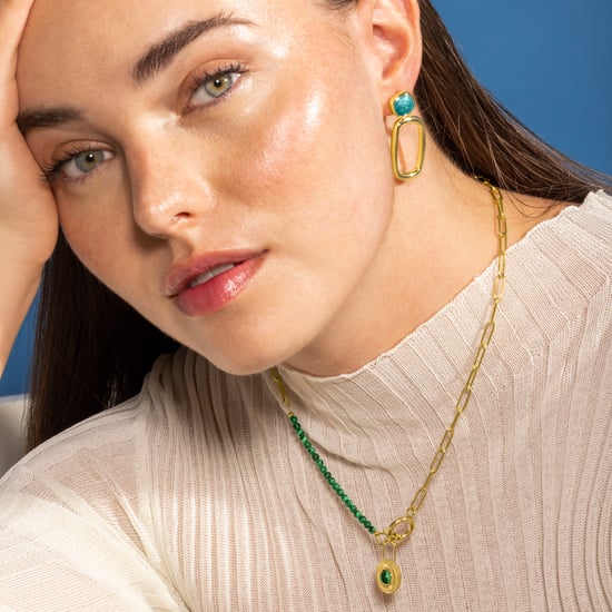 Luxenter Malakit-halsband i 18K gult guld - Mossir - Image 4