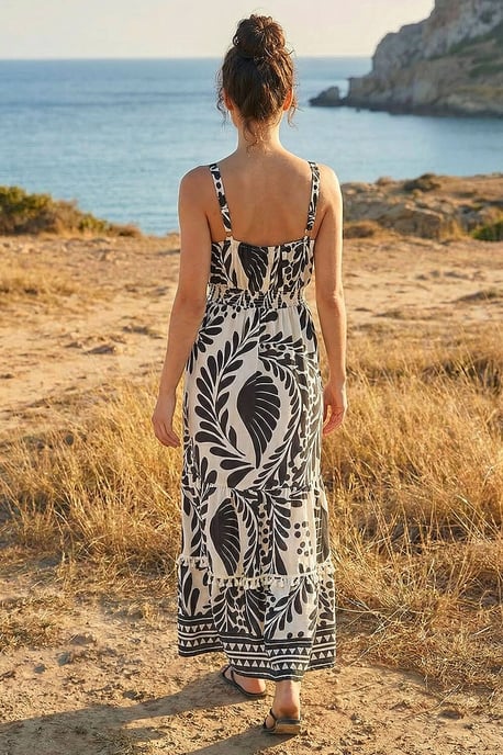 Abstract Twist Maxi Dress - Image 2