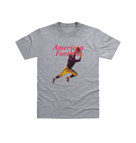 Pierce Archive American Football Athletic Grey T-Shirt - Image 1