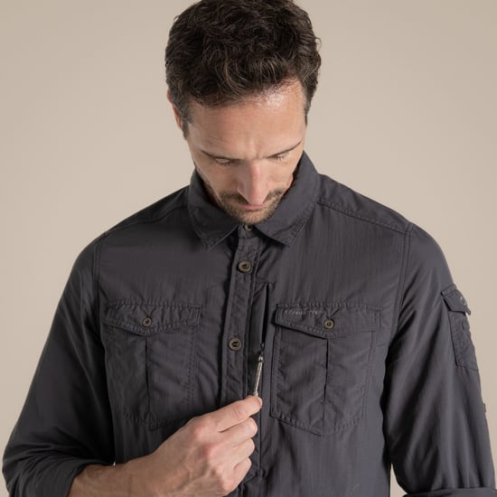 Craghoppers Mens Adventure III Nosilife Long-Sleeved Shirt (Black Pepper) - Image 5