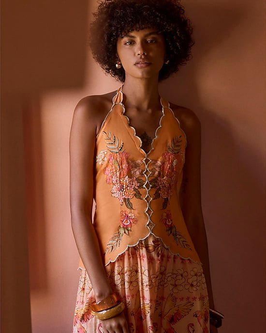 River Island Womens Maxi Dress Orange Peplum Halter Neck Del Maar - Image 5