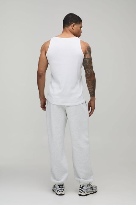 Basic Regular Fit Ribbed Vest - Image 2