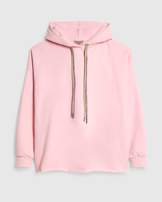 River Island Womens Hoodie Pink Year Zero Embellished Cord - Image 6