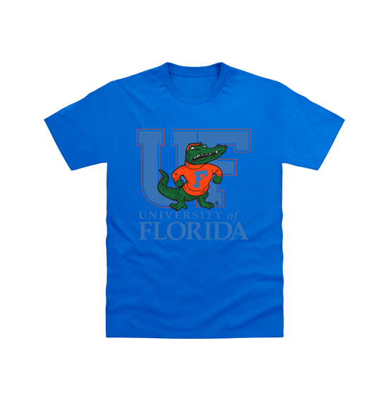 University Of Florida UF T-Shirt Heather Royal Blue - Image 1