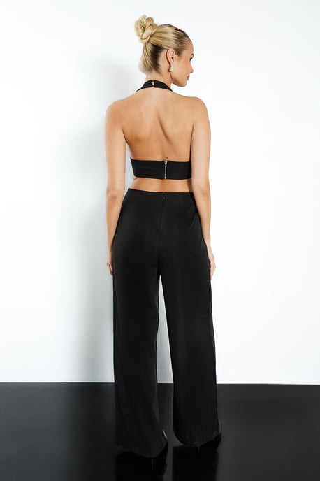 Cut Out Trim Detail Wide Leg Jumpsuit - Image 2