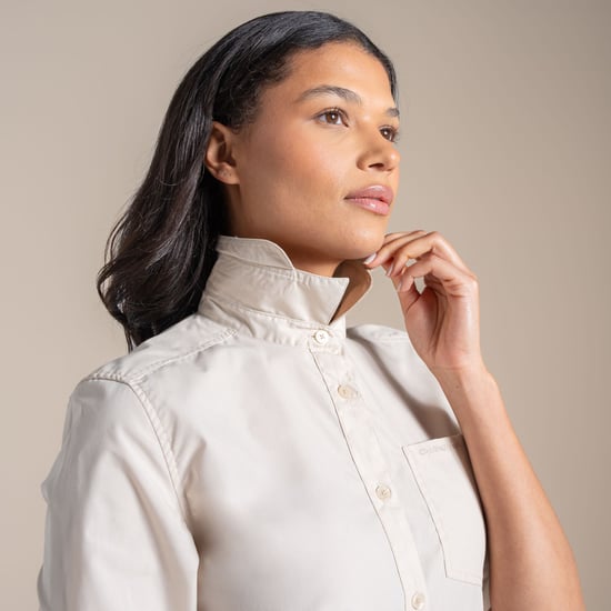 Craghoppers Womens/Ladies Kiwi III Long-Sleeved Shirt (Stone) - Image 4